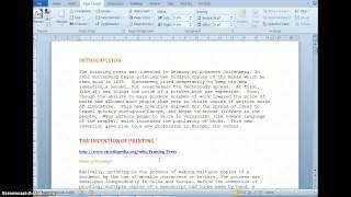 Creating Hyperlinks