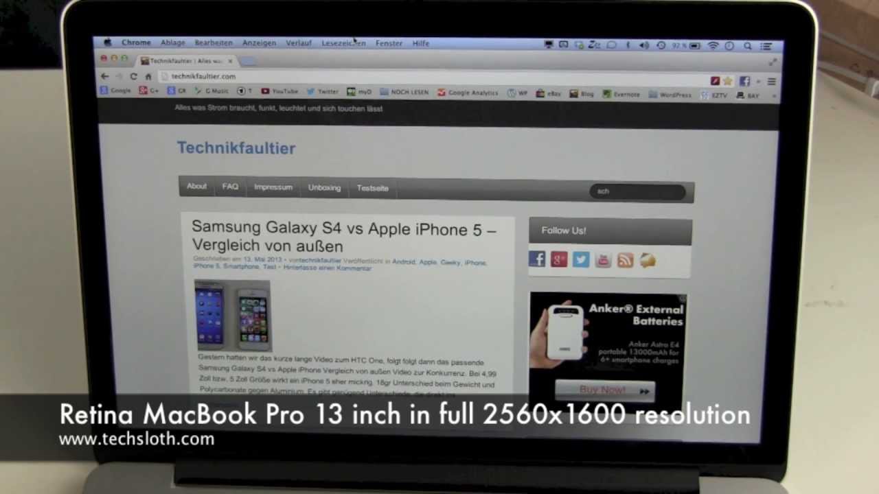 Retina Macbook Pro 13 Inch In Full 2560x1600 Resolution Youtube Retina Macbook Pro 13 Inch In Full 2560x1600 Resolution Youtube