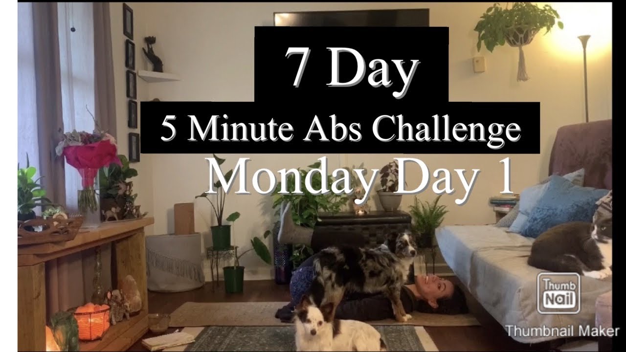 5 Minute Abs Challenge - Day 1 - YouTube