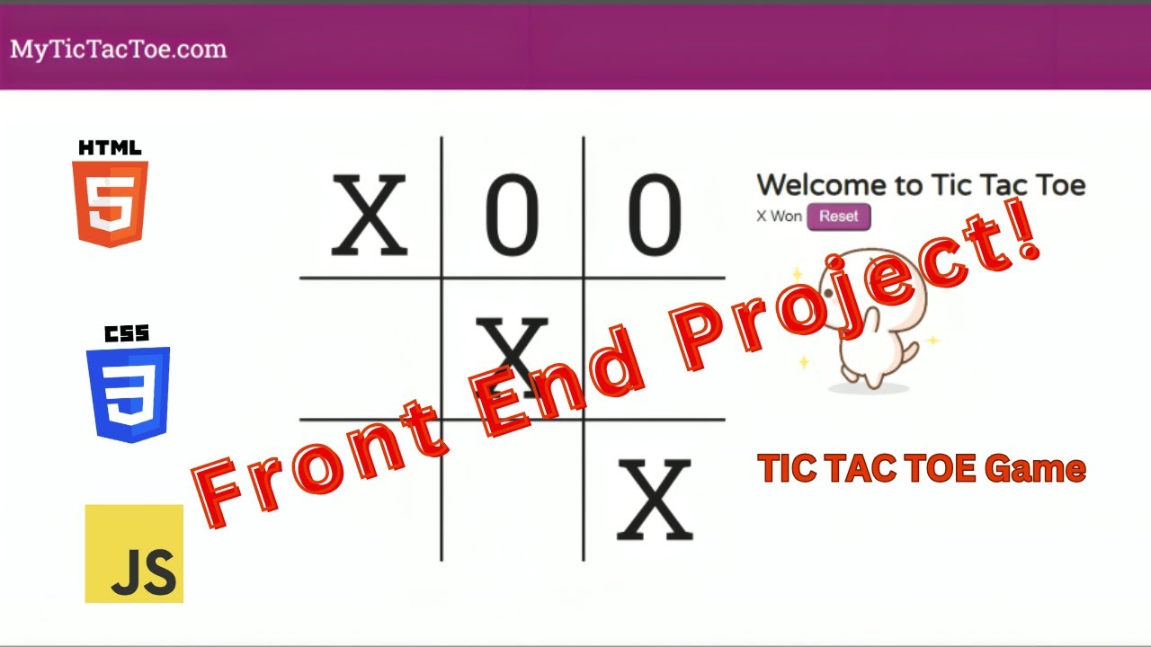 Tic Tac Toe Using JS || Front-end web project || Tutorial Video - YouTube