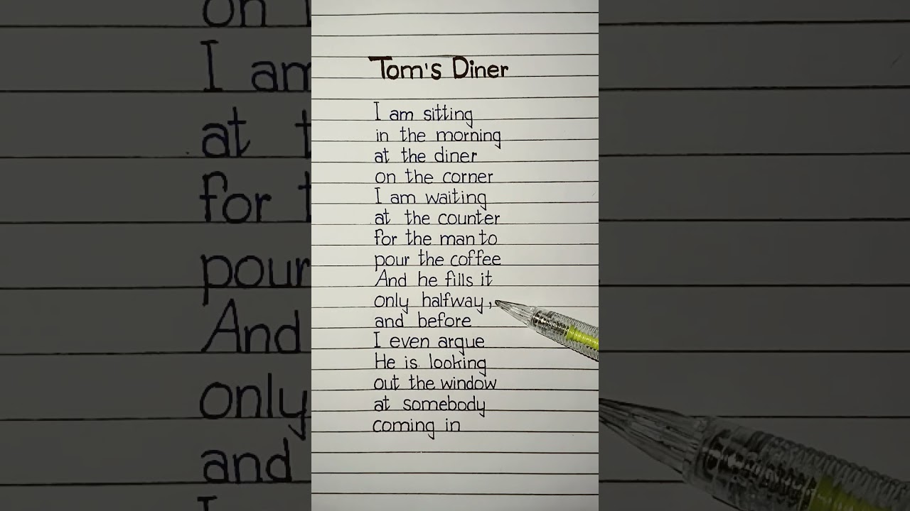 tom's diner lyrics 