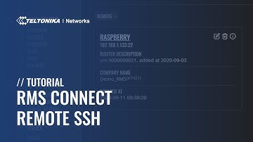 RMS Connect - Remote SSH Tutorial | Teltonika Networks