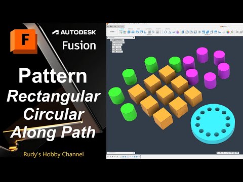 Autodesk Fusion 360 35 Pattern 3D (rectangular, circular, on path)