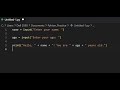 python first code simple input and print