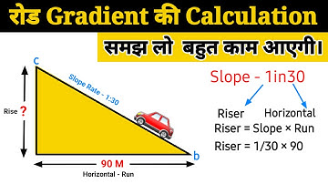 How do you calculate road gradient? | road gradient calculator | civil field engineer