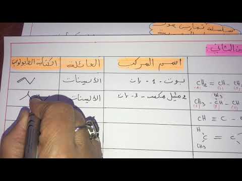 فيزياء سنة ثانية ثانوي حل سلسلة تمارين حول الكيمياء العضوية التمرين الثاني