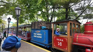 Six Flags Great America Scenic Railway | 4K/60 Train Ride Around the Park | Chicago/Gurnee Illinois
