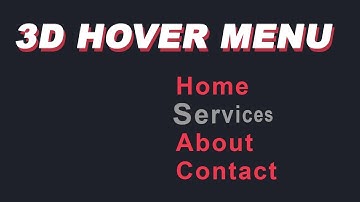3D Perspective Hover Menu Effect \ Animation | HTML5 | CSS3 | 2019