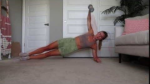 side plank with tricep extension