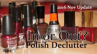 In or Out  Polish Declutter 2016 November Update