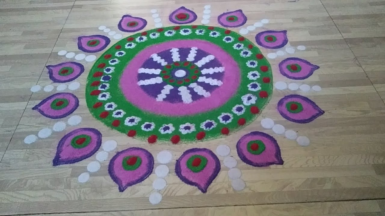 2022 new style rangoli design#Rangoli design tricks for festival# - YouTube