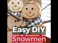 Easy DIY Wooden Snowmen