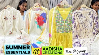 Khoobsurat Cotton & Party Wear Suits With Stunning Prints, Embroidery & Hand Work at Adisha Creation