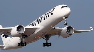 Epic Engine Condensation Heavy Takeoffs At Helsinki Airport A350, B787, A330