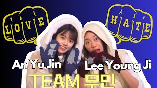 an yujin and lee youngji - the chaotic duo - love hate relationship