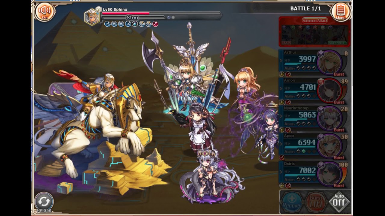 [Kamihime Project] Sphinx Ragnarok - YOLO Offense w/ Osiris MVP - YouTube