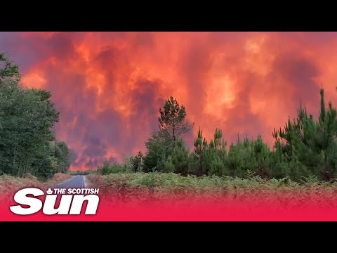 Wildfires spread across France and Spain as 6,000 people evacuated