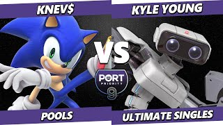 Port Priority 9 - Knev$ (Sonic) Vs. Kyle Young (ROB) Smash Ultimate - SSBU