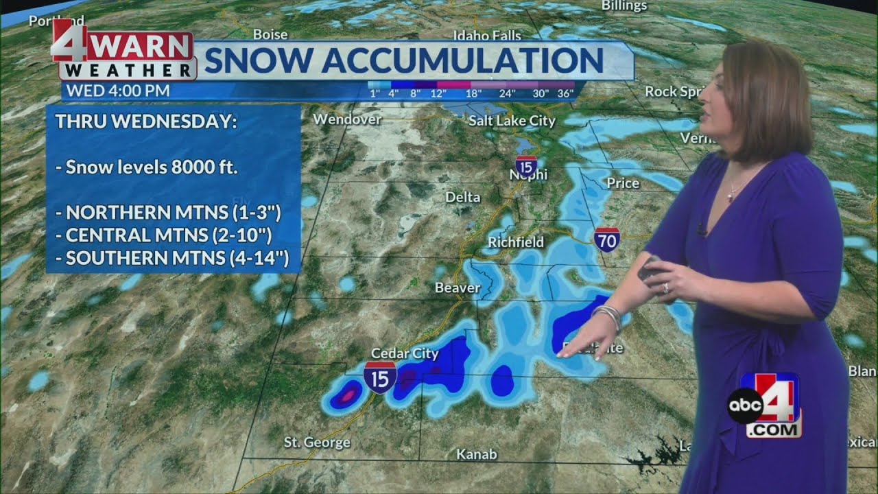 Scattered showers move across northern Utah Wednesday - YouTube