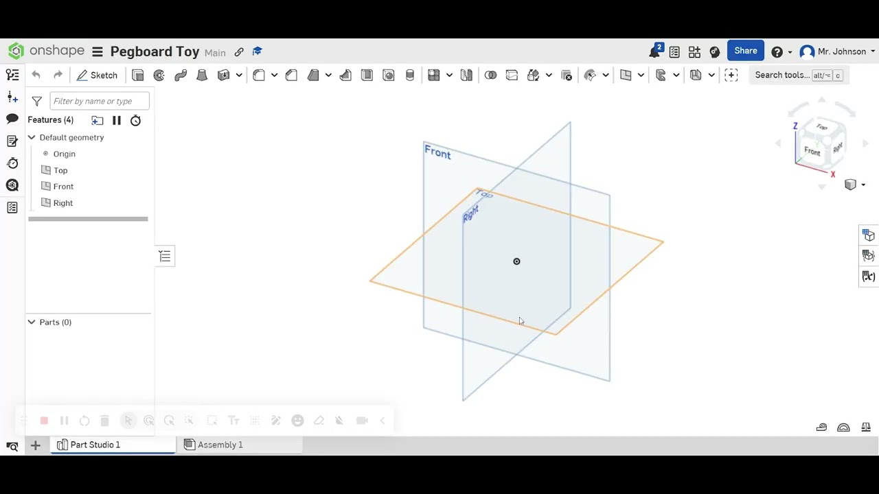 Onshape   Turbo Boost Pegboard Toy 3 Hole Version