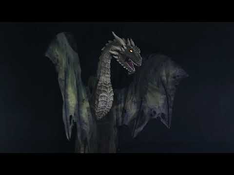 NEW FOR 2019 - Winter Forest Dragon Animated Halloween Prop