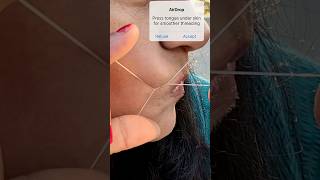Upper Lip Threading at Home ✨ Simple Beginner Technique #shorts  #chibeautyhub  #ytshorts