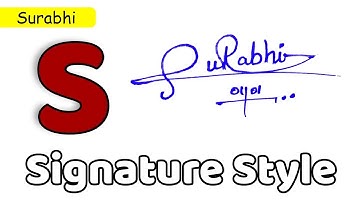 ✅ Surabhi Name Signature Style | S Signature Style | Signature Style of My Name Surabhi