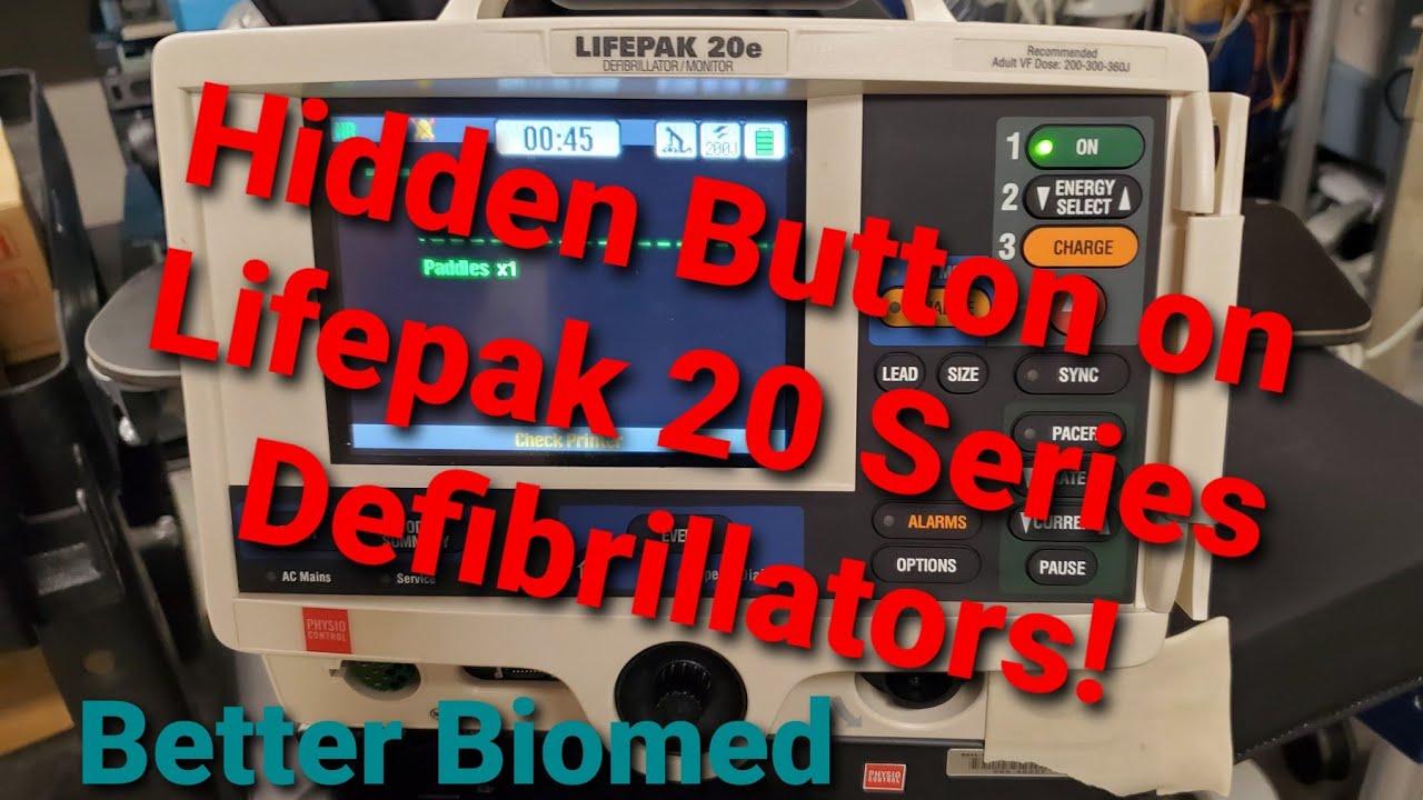 Hidden Button on Lifepak 20 Series Defibrillators!
