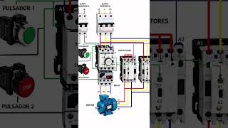Complete star-delta motor wiring explained with contactors, overload relay, push buttons, and three