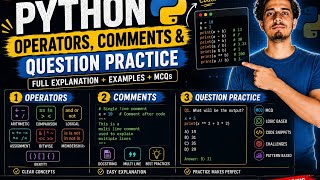 Python #2 🔥 Operators, Comments & Practice Questions | Python for Beginners 🐍
