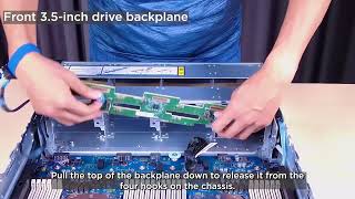 ThinkSystem SR650 V4 removing a front drive backplane