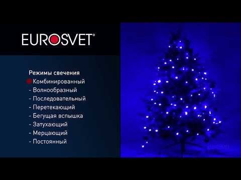 Светодиодная гирлянда нить голубой IP20 Евросвет