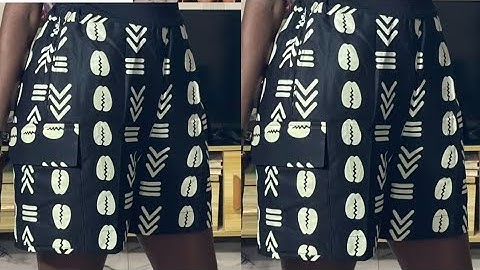 HOW TO CUT AND SEW A SHORT PANT WITH ELASTIC BAND AND CARGO POCKET #shortpants #cargopants