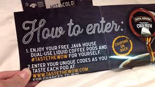 JAVA HOUSE Amazingly Smooth COLD BREW LIQUID COFFEE PODS Mail FREE Sample UnBoxing Mystery Video Re Wealth
