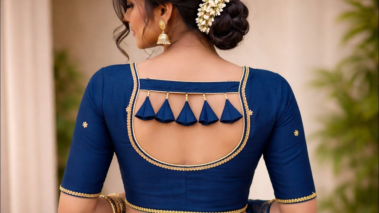 New model blouse back design.cutting and stitching video 