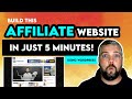 How to build an affiliate marketing website in 5 minutes 2021 tutorial