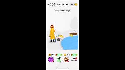 Braindom Level 266 Help him fishing Answers and Solutions
