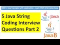 5 Java String Coding Interview questions and answers part 2