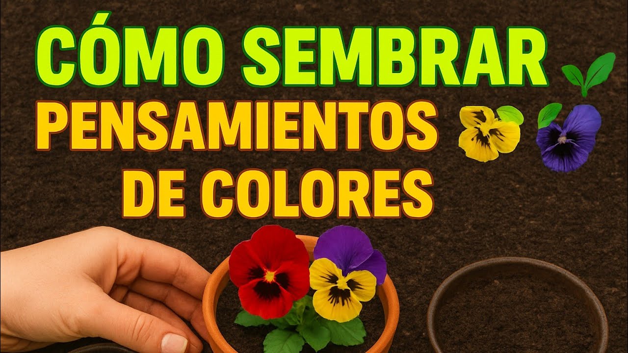 Cómo Sembrar Pensamientos de Colores 🌸 Florecen Rápido y Son Fáciles de Cuidar Paso a Paso en Casa
