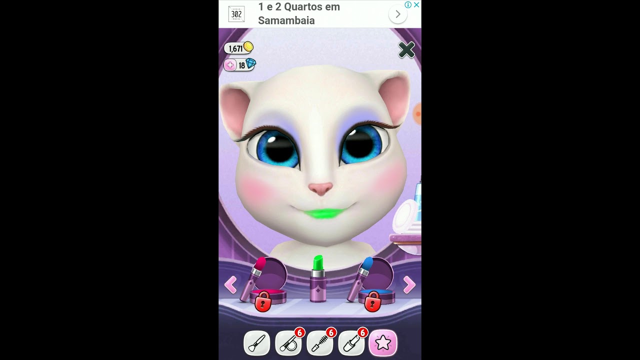 Talking Angela - Brincando, maquiando e Dançando (parte 3) Jogo/Game