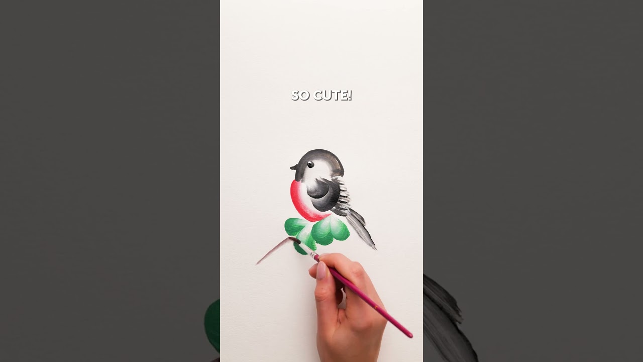 How to draw little bird? so cute 🐦 