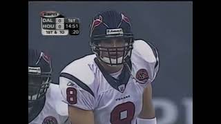 Celebrity David Carr first career NFL TD during Texans Franchise Opener (2002 Rookie Debut) Profile