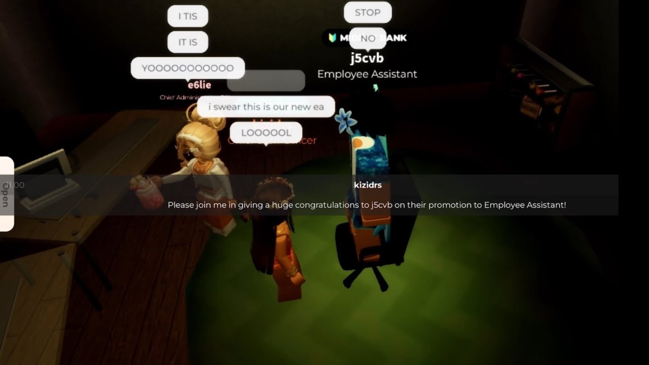 j5cvb’s promotion to Employee Assistant! | Venti Cafe Roblox MR POV