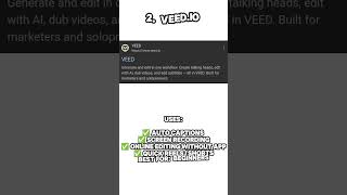TOP 3 BEST AI TOOL FOR EDITOR #ai #alltools #editor #shortvideo #viral