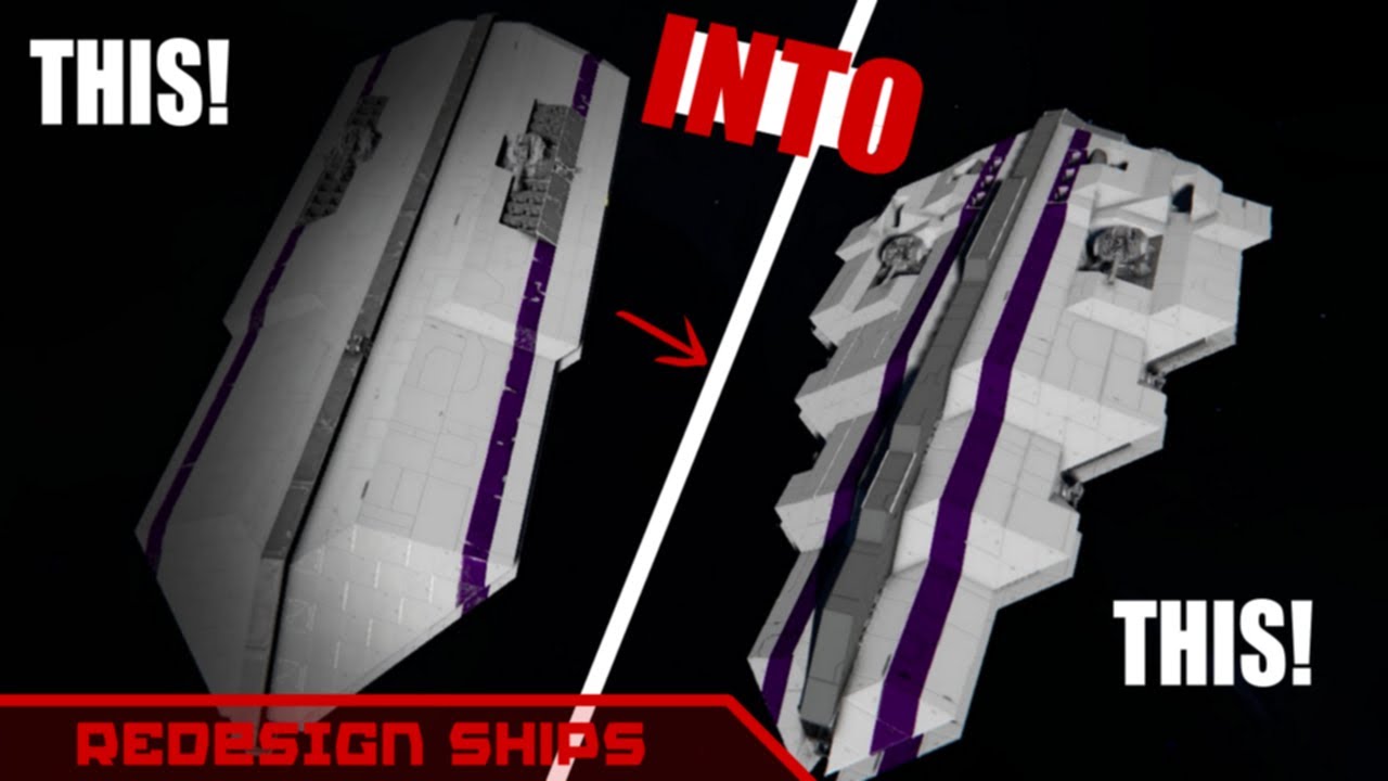 Building the new LIGHT FRIGATE | Redesigning Ships (Space Engineers ...