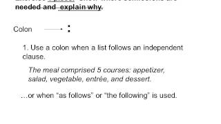 semicolons and colons