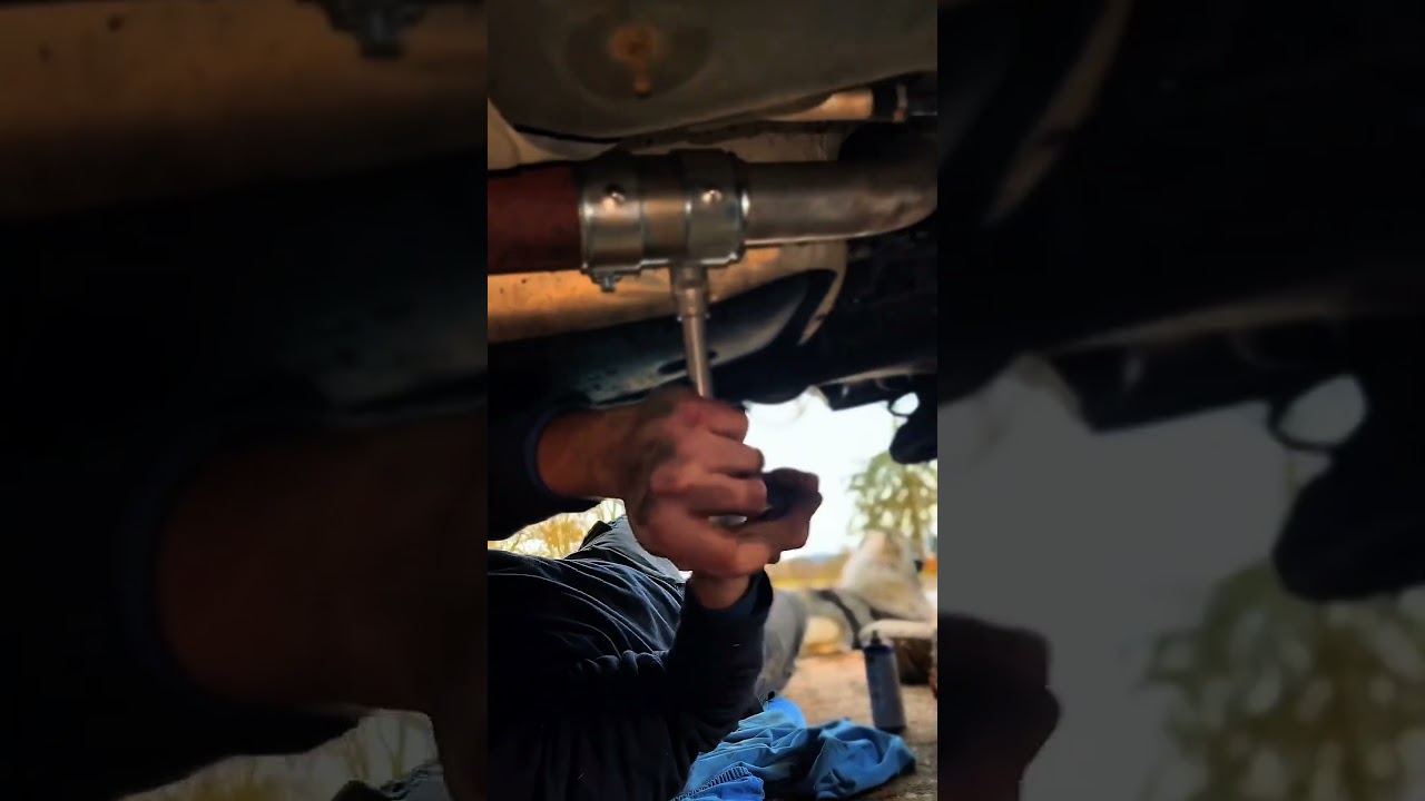 Professional DIY exhaust repair #autorepair #automobile #carrestorationproject