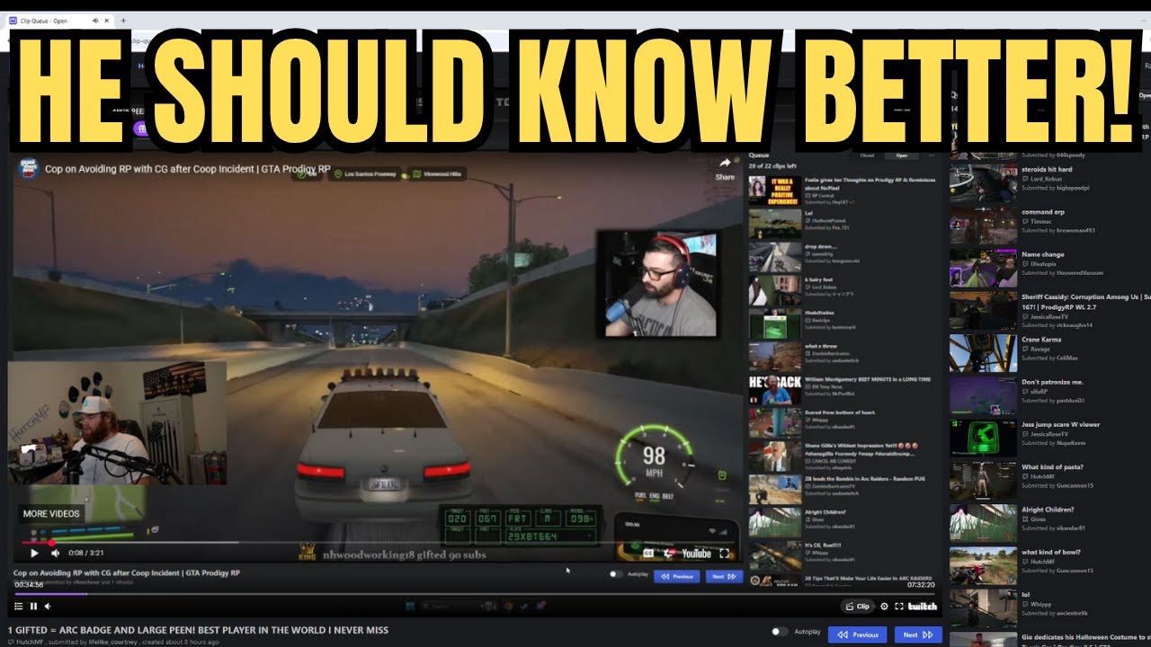 Реакция Рэведжа на избегание CG RP, Крока на состояние морального духа полиции и другие клипы Pro...