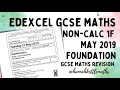 May 2019 GCSE Maths Foundation Paper 1 (Non-Calculator) | Edexcel Practice & Solutions