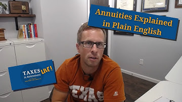 Annuities Explained in Plain English (Facebook Live September 2, 2020)